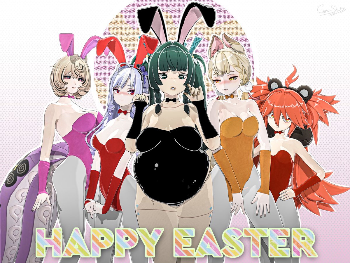ilikebellies's tweet photo. Using the characters from #ZenlessZenZero, wanted to wish everyone a happy holiday! These characters translated sooooo well with the filatoon shader; it's almost as if these characters were designed to be anime or something! :v
Feedback appreciated! Hope you guys like it :)
#bbw #feederism