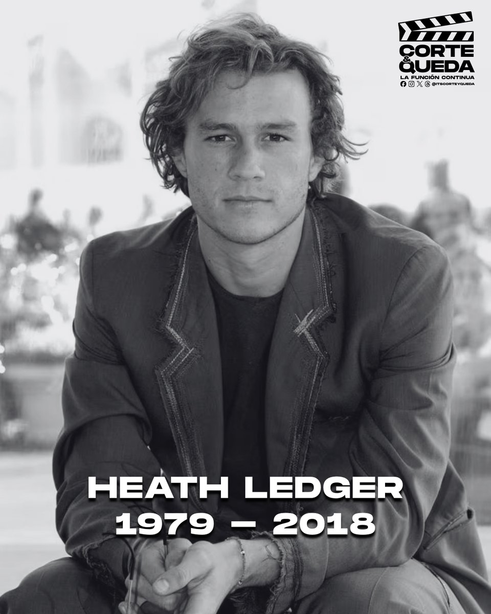 itscorteyqueda's tweet photo. HEATH LEDGER CUMPLIRÍA 47 AÑOS 🕊

Su legado sigue vivo en el cine, especialmente por su Joker en The Dark Knight. 🎬

#CorteYQueda #HeathLedger #Joker https://t.co/zmH3qUNCSn