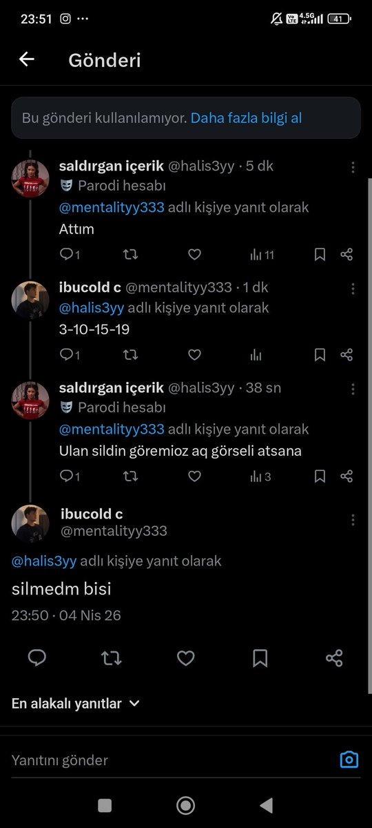 saldırgan içerik tweet media