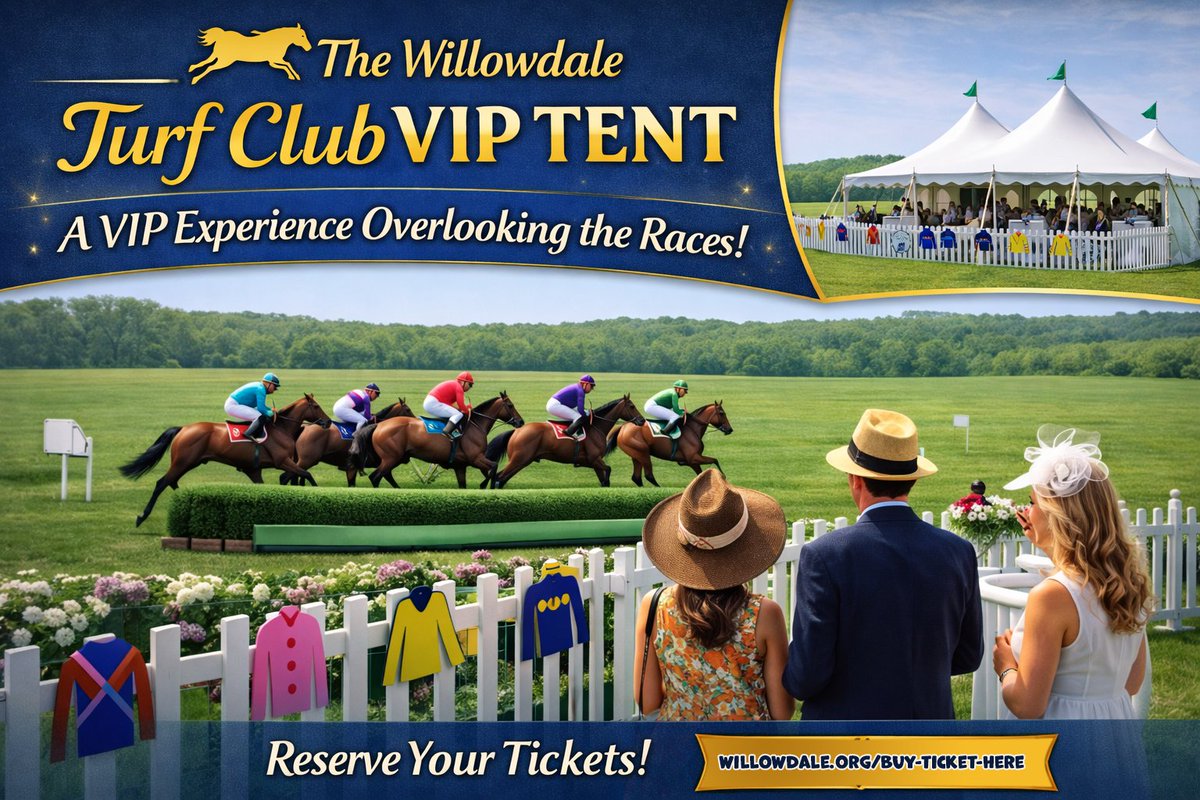 WillowdaleSteep's tweet image. Skip the cooler. Join The Turf Club 🐎

Catered tent · prime racecourse views · craft cocktails from @PADistilling · rotating menus from Gia Bella Catering

The most elevated way to experience Willowdale. 🥂

#TurfClub #Willowdale #RaceDay

willowdale.org/tailgating/