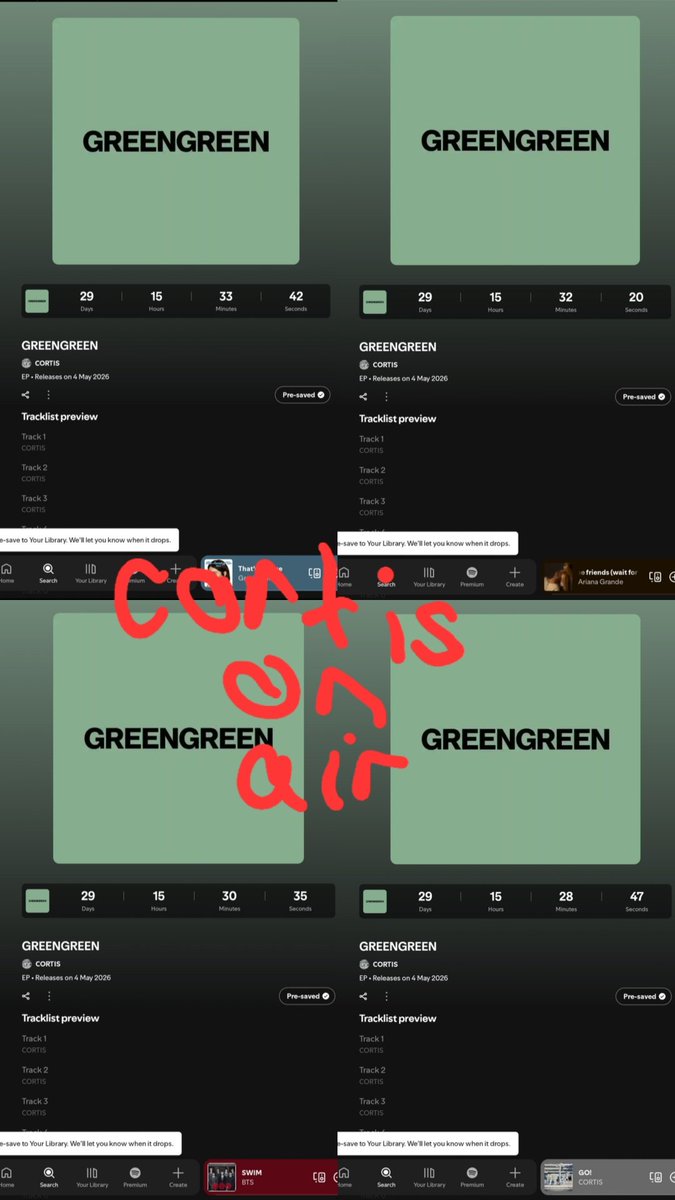 cortisonair's tweet image. Keep presaving coers!

#GreenGreen1MChallenge #CORTIS #REDRED #GREENGREEN