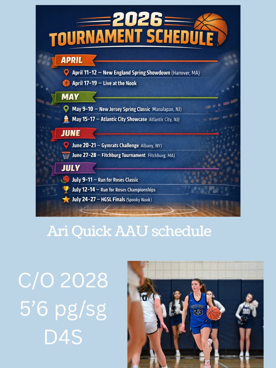 ariquick23's tweet photo. Here is my upcoming AAU schedule this season. Can’t wait! https://t.co/KpEeFejllG