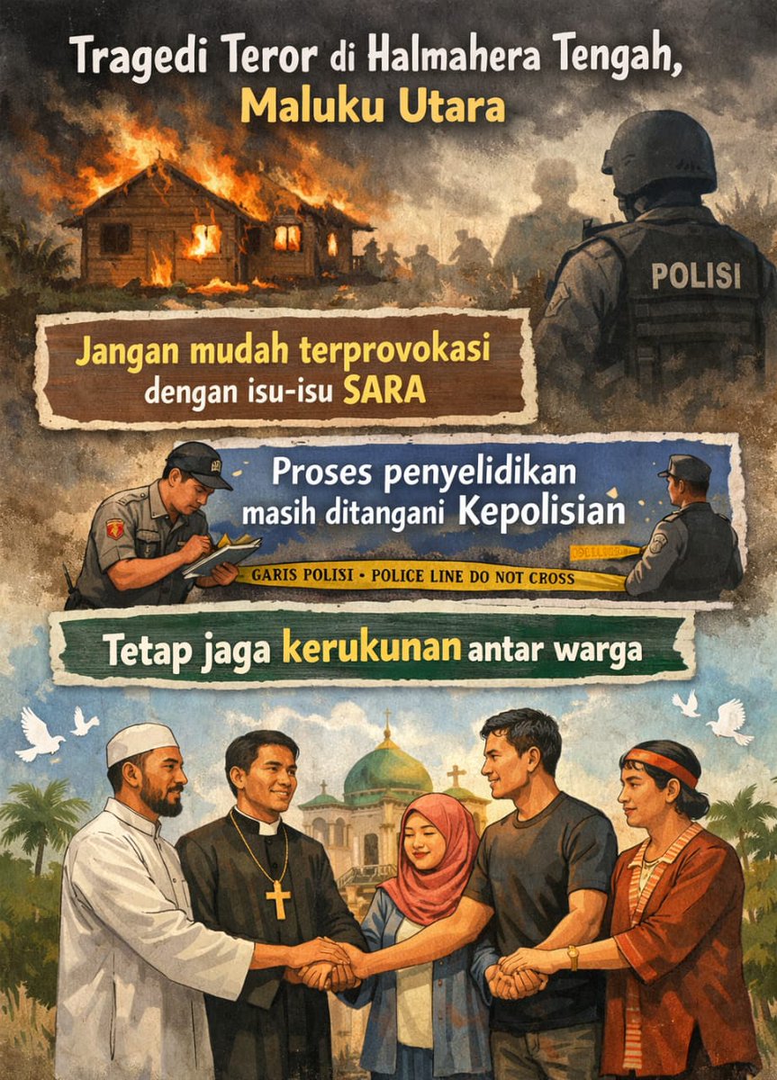 Provokator hanya ingin melihat kita hancur dan terpecah belah. Buktikan bahwa masyarakat kita kuat dan menjunjung tinggi nilai toleransi!. Bersama kita Jaga Kerukunan Maluku Utara agar tetap utuh dan damai
​#MalukuUtara #TorangSamuaBasudara ​#StopProvokasi #fyp #Viral