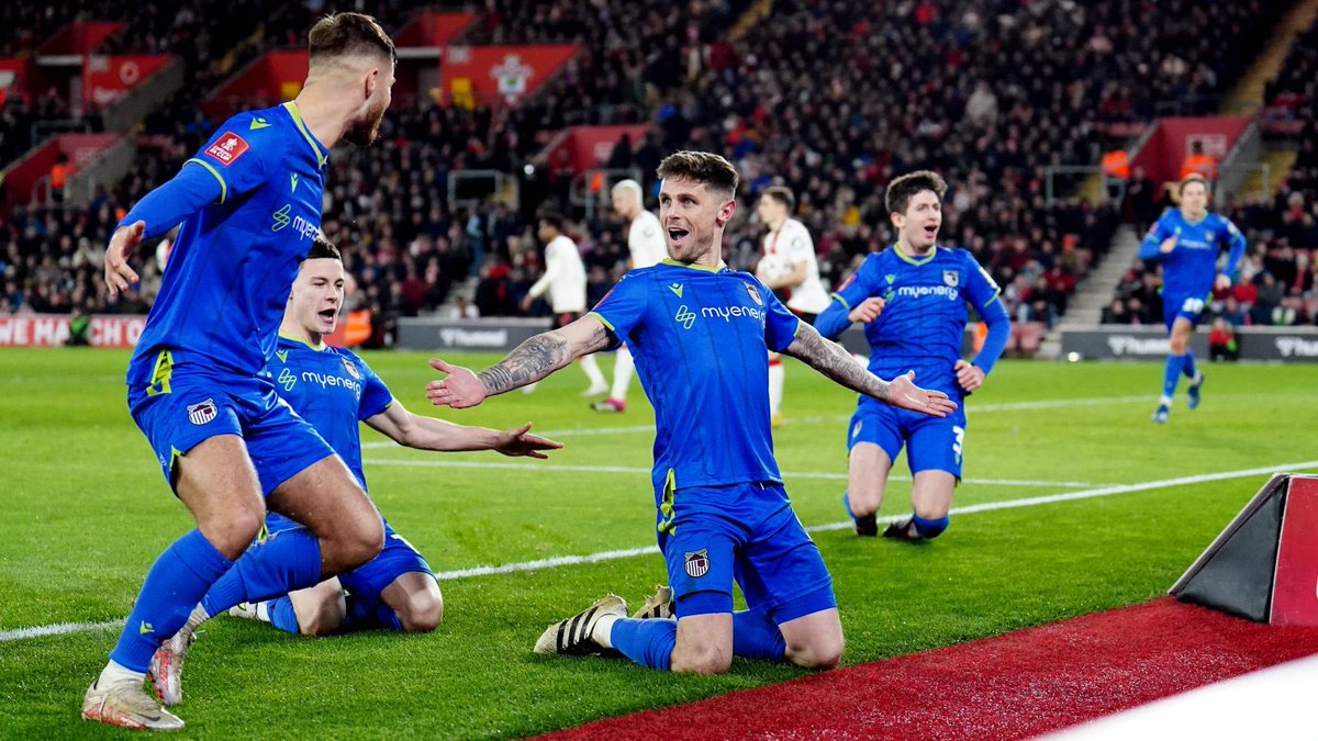 MikeyMcMahon's tweet photo. Don’t worry, beating Southampton in the cup isn’t for everyone. #gtfc https://t.co/GgWPywIrK6