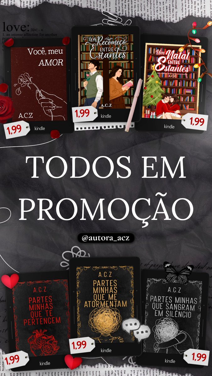 autora_acz's tweet photo. Alooow alooow, quem gosta de promoção??

Todos os meus livros estão por R$1,99 na Amazon, então eu se fosse vocês, corria pra aproveitar ✨️

(Quem puder ajudar compartilhando, agradeceria demais)

🔗 • https://t.co/ZWAlH2Acns https://t.co/xgbxZ87rQE