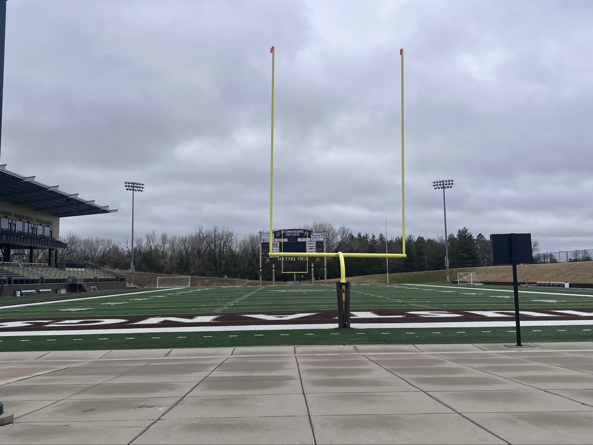 B_Nicklay's tweet photo. I had a great time at @SMSUfootball yesterday! Thanks to the coaches and players for showing us around for the day. I’m excited for future conversations! @CoachSUnderwood @CoachBull16 @CoachB_U @ByronMNFootball https://t.co/1z7aGqkY9F