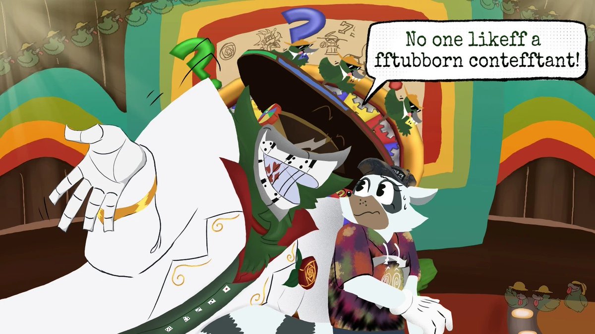 linxprime1968's tweet photo. Here the panels I did for the Apriltoons fan collab from
@zedleaked
:Stuck between a Know-It-All and a High Roller!! Had fun and honored to had met so many amazing artists (☆▽☆) there's a fifth one in the thread. #ttcc #toontown #toontowncorporateclash #apriltoons https://t.co/6SpAKA5u7A