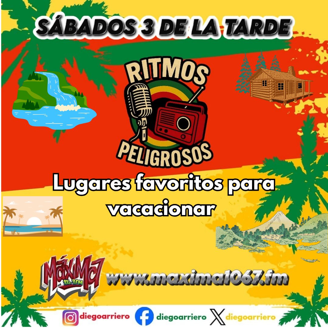 Ya arrancamos en <a href="/MAXIMA1067FM/">MÁXIMA 106.7 FM</a> comenta y participa buena vibra y buena música como siempre en
#ritmospeligrosos