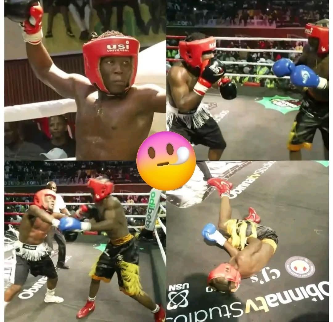 ArmedMeme's tweet photo. As a big fan of boxing, I'm going to say this,
Majembe hit below the belt, which can't lead to automatic disqualification but point deduction, 

Majembe fairly won through points but not TKO,

Due to the fact, Mbavu has every right to demand for a rematch! https://t.co/hXWMmysiox