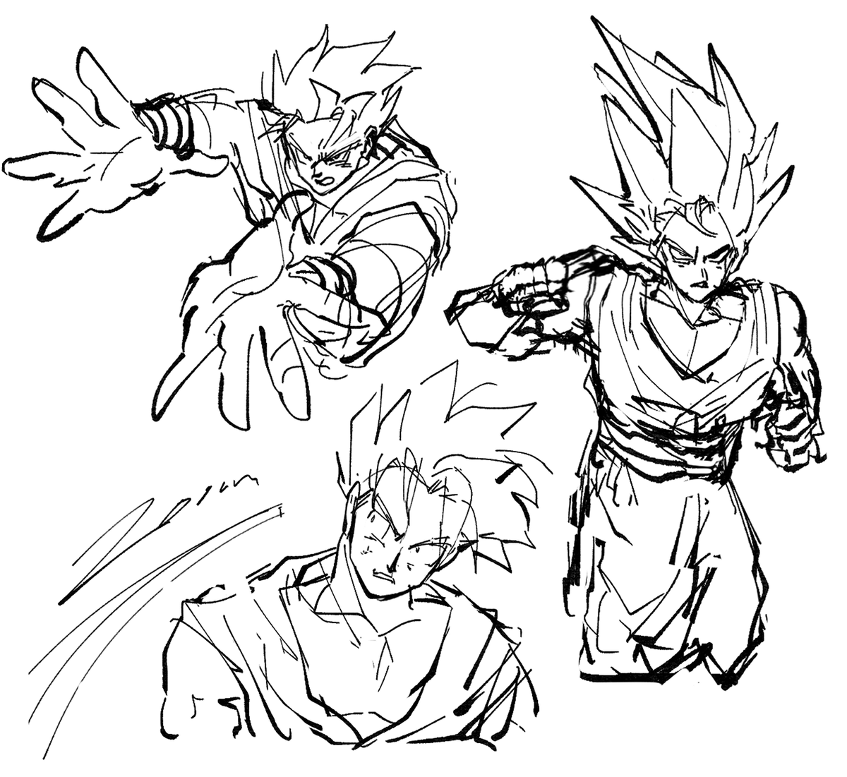 More Yuta-inspired Gohans, too lazy to clean these (drew them at a draw share meetup group)