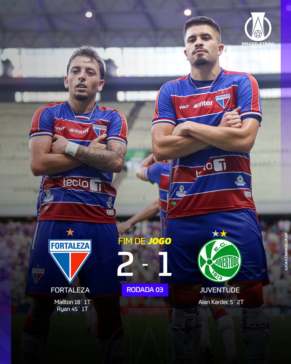 BrasileiraoB's tweet image. VEEEEENCE O FORTALEZA! 🇫🇷

O Laion rugiu e conquista sua 1ª vitória no #BrasileirãoB!

#Fortaleza #Juventude