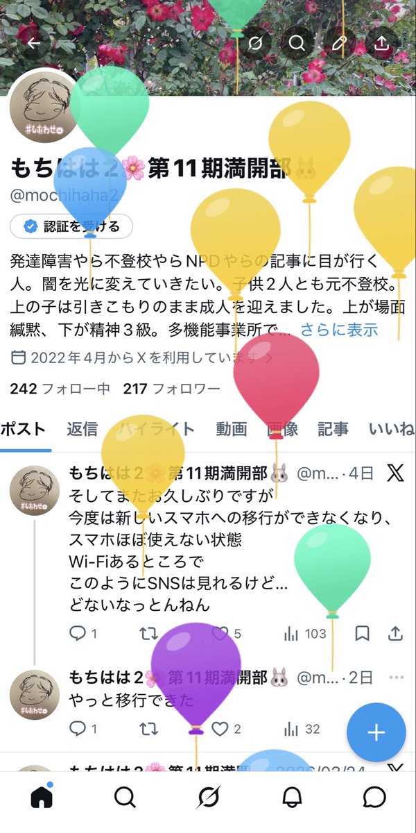 もちはは2🌸第11期満開部🐰 tweet media