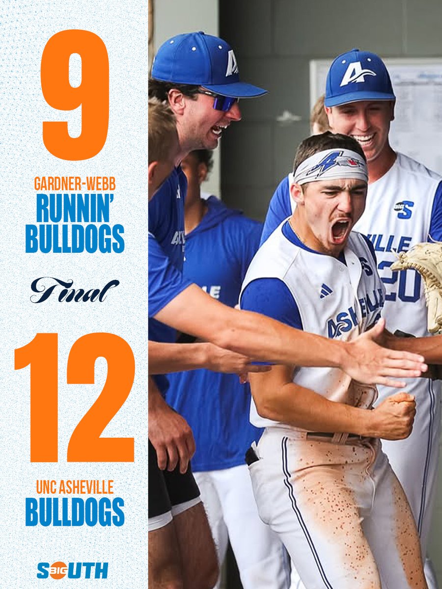 BigSouthSports's tweet photo. Bulldogs plate 8⃣ in the 7th as @UNCAvlBaseball charges back to claim the series finale!

#BigSouthBase https://t.co/BQmca2Jbc1