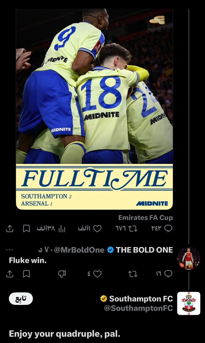 رابطة ارسنال tweet media