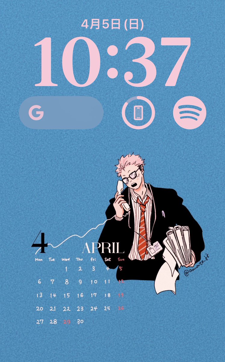 気づけば始まってた4月〜〜！
新年度なので働くゆじカレンダーにしました☎︎

⚠︎個人利用の範囲でお使い下さい / AI学習禁止