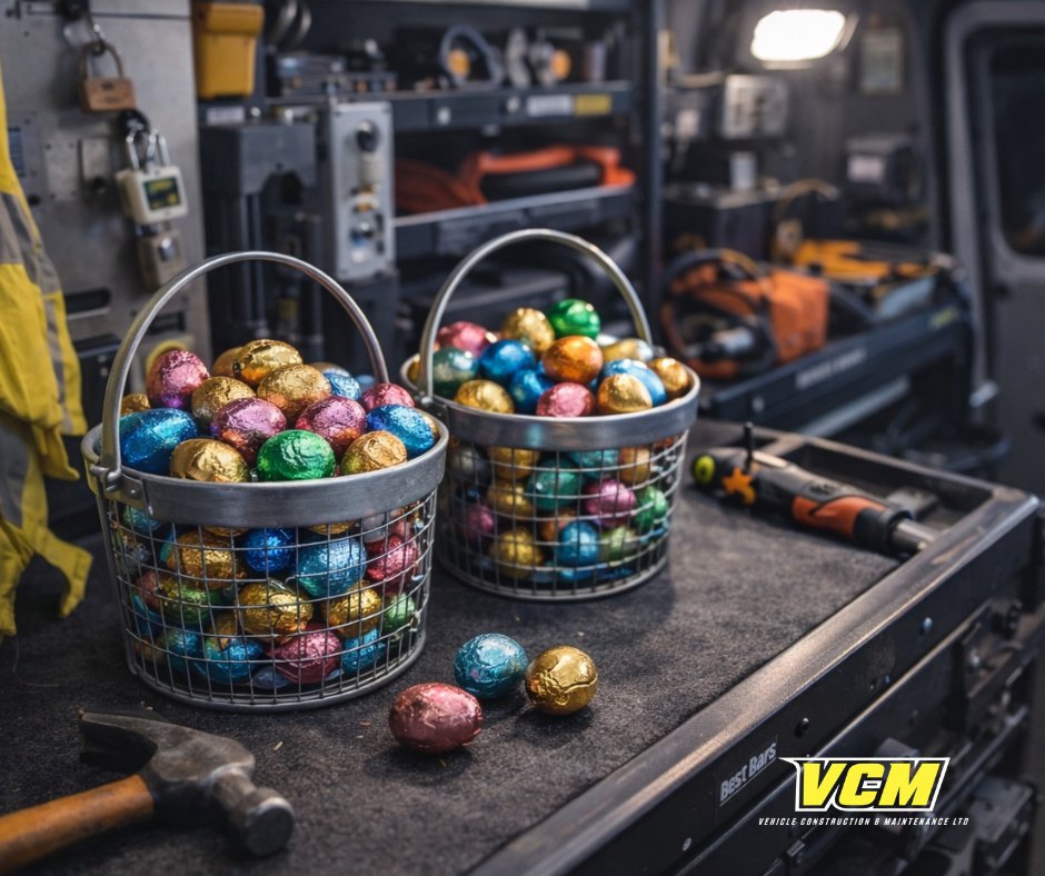 VCM_NZ's tweet photo. A bit of Easter on the tools β because even the hardest working setups can make room for a few eggs. π§π₯
#VCML #Easter #HappyEaster #LongWeekend #EasterVibes https://t.co/tTSVCZvXfr
