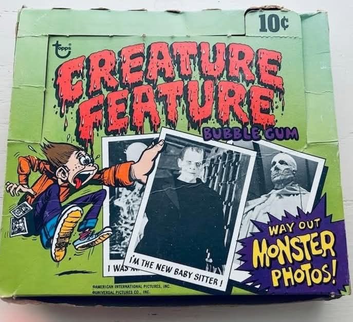 hauntorama's tweet image. Vintage Trading Card and Bubble Gum boxes. 
#VintageMonsterToys #TradingCards #HorrorCommunity