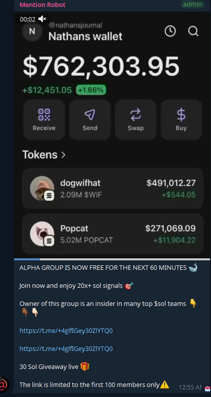 Thienthien1305's tweet image. Tiện thể em cảnh báo lừa đảo từ con bot telegram này luôn nhé anh em: @MentionRobot 🚫‼️

Lưu ý: không phải con bot này #scam mà bên thứ 3 là bên Scam, nó trả tiền quảng cáo cho bot.

Thin đã check mấy cái group kiểu này để xem nó scam kiểu gì và đăng lên cho anh