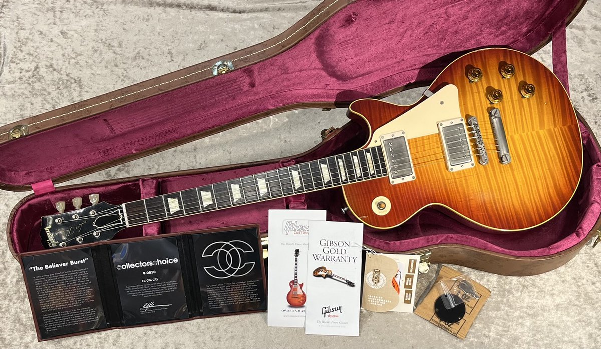 GCLUB_TOKYO's tweet image. 【2F新着品】
Gibson Custom Shop Collector's Choice #9 1959 Les Paul 9-0850 aka "Believer Burst" 2013年製USED

現在入手困難なDMCパーツを多数搭載しています！
(オリジナルパーツ付属)

shop.kurosawagakki.com/items/2957355
digimart.net/cat01/shop35/D…

#gibsoncustomshop