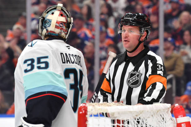 ScoutingTheRefs's tweet image. Blackhawks vs. Kraken
Referee: Tom Chmielewski #18 
Referee: Brandon Schrader #34 
Lines: Bevan Mills #53 
Lines: Kiel Murchison #79 
scoutingtherefs.com/2026/04/51702/… 
#Blackhawks #SeaKraken #CHIvsSEA #NHL #Hawks #Kraken