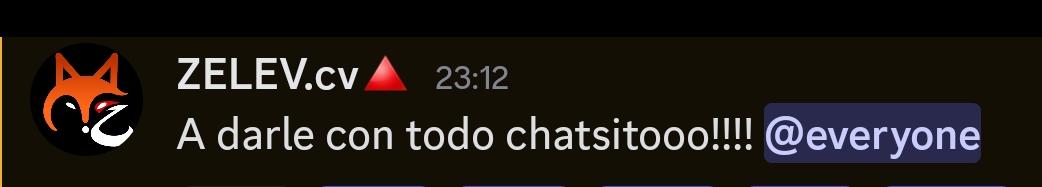 ⌨️ Mensaje de Zelev ( <a href="/christophervele/">Christopher Velez 🔺</a> ) a través de su canal de Discord 🦊🧡

#zelevbycv