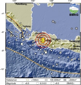bmkgwilayah2's tweet photo. Info Gempa Mag:2.2, 05-Apr-2026 09:26:12 WIB, Lok: 6.89 LS - 107.08 BT, 10 km Barat Daya KAB-CIANJUR-JABAR, Kedlmn: 10 km ::BMKG
Disclaimer: Informasi ini mengutamakan kecepatan, sehingga hasil pengolahan data belum stabil dan bisa berubah seiring kelengkapan data https://t.co/DIukfi93Ip