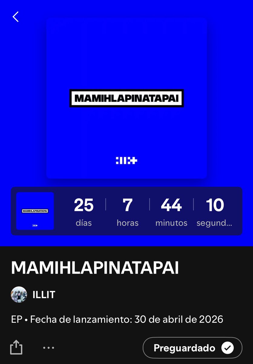 no se olviden de preguardar ‘MAMIHLAPINATAPAI’ en spotify