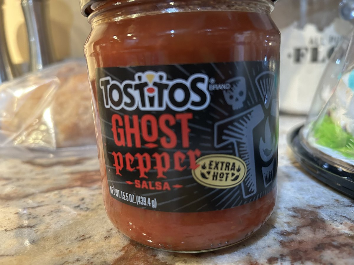 This ghost pepper salsa really puts the tit in Tostitos. 👻 🌶️ 🤘🏼