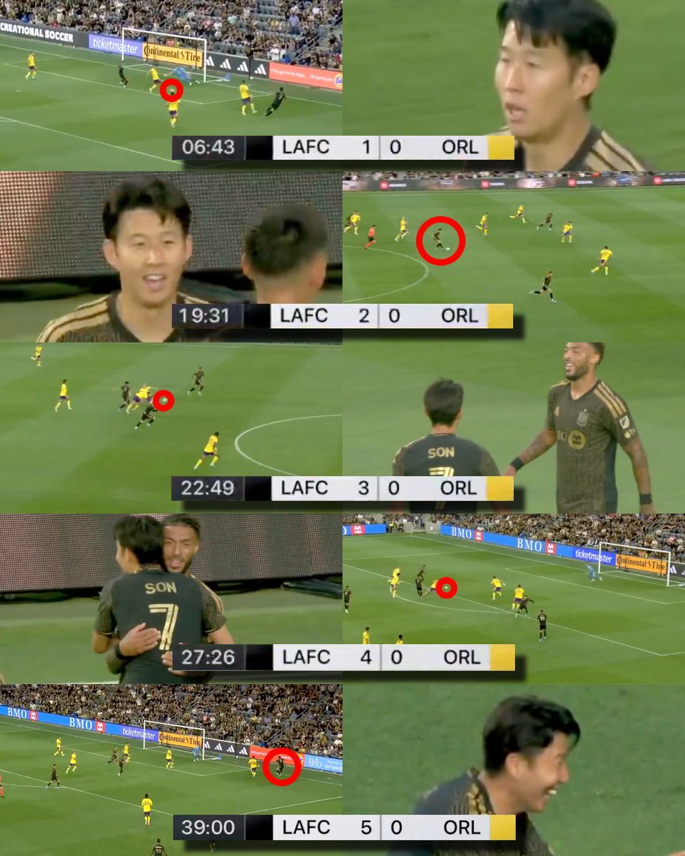 ¡¡HOY SONALDO HIZO HISTORIA EN LA MLS!!

DESCANSO. LAFC 5-0 Orlando City. 

➤ Minuto 07. Autogol de Josip Brekalo, centro de Heung-Min Son.
➤ Minuto 20. Gol de Denis Bouanga, asistencia de Heung-Min Son.
➤ Minuto 23. Gol de Denis Bouanga, asistencia de Heung-Min Son.
➤ Minuto