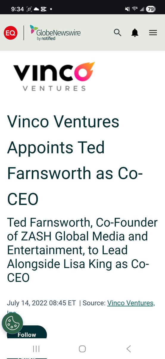 JLman3705's tweet image. Where was the "Ted's leading the company." complaint when ZVV's Zash managers were installed at Vinco or when Ted became Co-CEO? $BBIG

I get it. When you have no proof of fraud after 3 years, you grasp at anything.