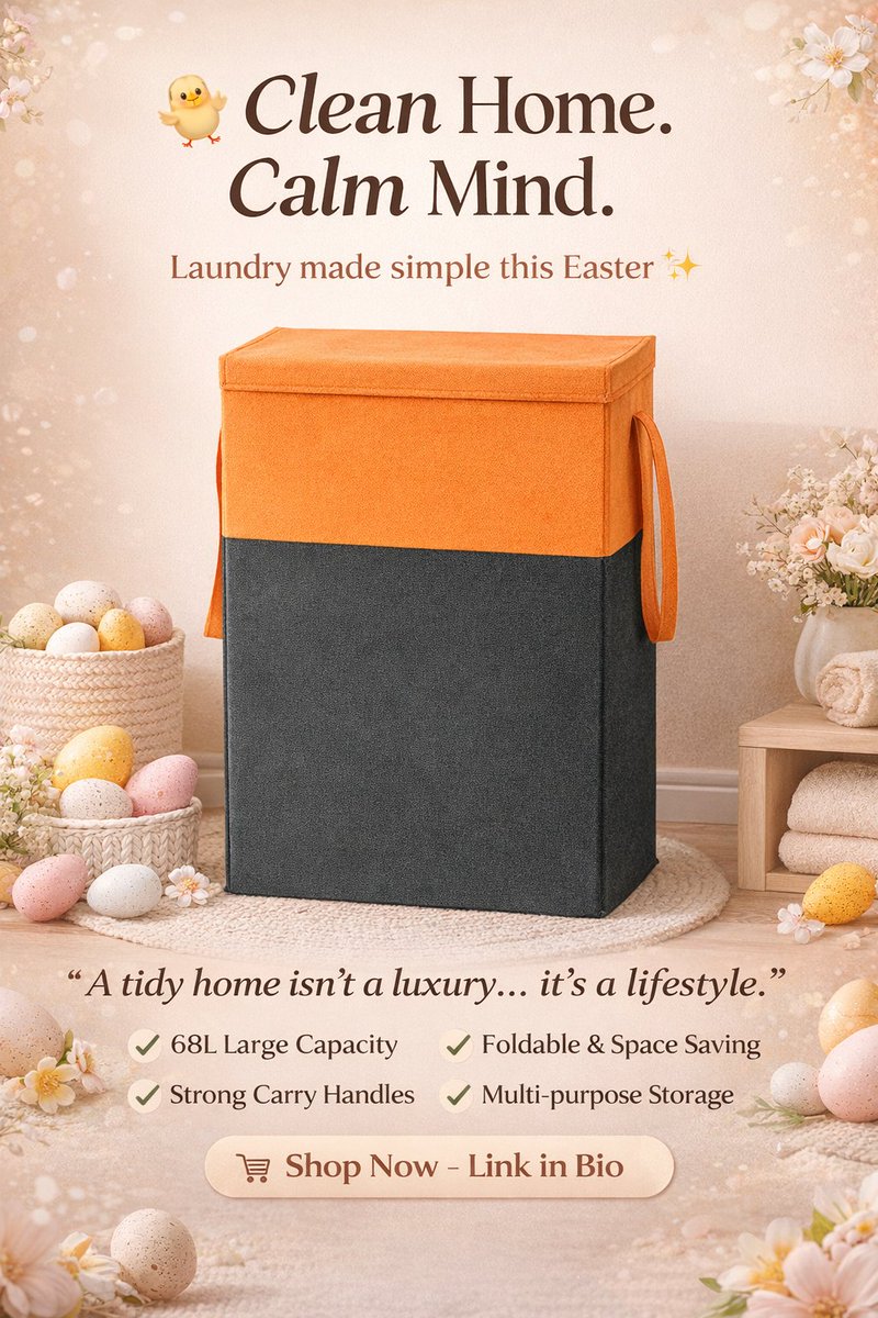 VekkeraStores's tweet image. 🐣✨ Easter Home Refresh Starts Here!

Tired of messy laundry piling up? 😩

🛒 Shop now 👉 Link in Bio

🇬🇧 UK Ready | Fast Shipping | Limited Stock

#Vekkera #LaundryBasket #HomeOrganization #EasterSale #UKHomes
#StorageSolutions #LaundryDay #DeclutterYourHome #HomeEssentials