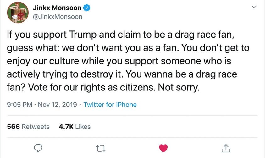 amandababin's tweet photo. @BIBLEGIRL354 This Jinkx Monsoon tweet is still relevant. Take some notes, Joey Fatone. https://t.co/qrAf4j6qHA