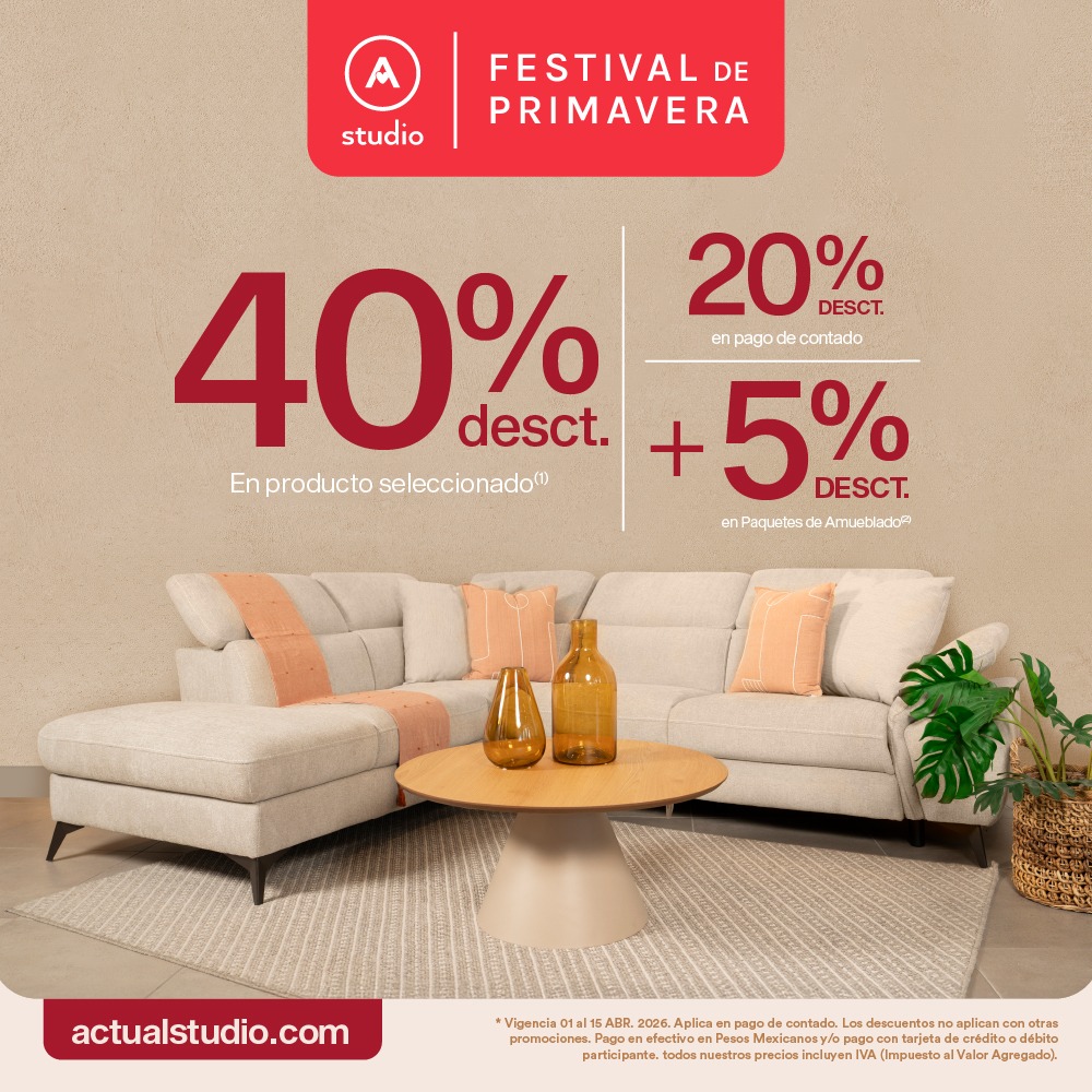 🏡 Tu casa merece verse así

🌸 Actual Studio lo hace posible
🔥 Hasta 40% OFF + beneficios

Empieza hoy 👇
actualstudio.com

#ofertas #hogar