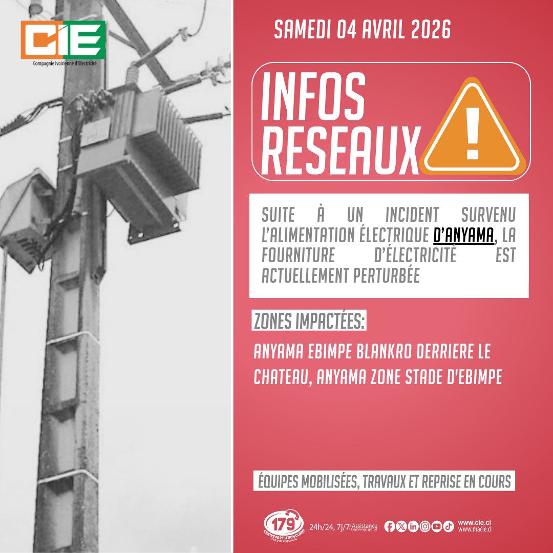 CIEofficiel's tweet photo. #infosreseaux 
#koumassi 
#Anyama 
#EBIMPE
#bonoumin https://t.co/XDpz7CwEcP