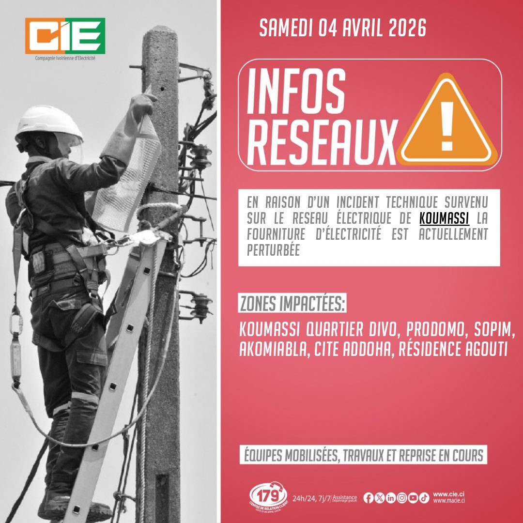 CIEofficiel's tweet photo. #infosreseaux 
#koumassi 
#Anyama 
#EBIMPE
#bonoumin https://t.co/XDpz7CwEcP