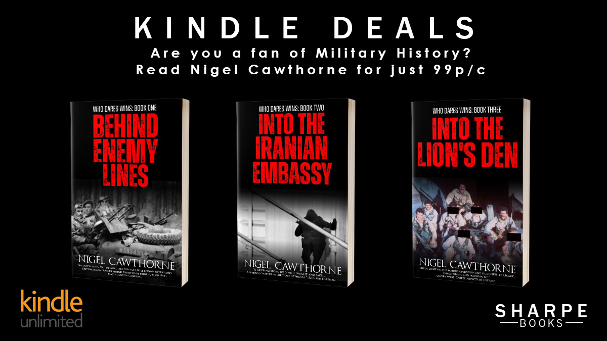 SharpeBooks's tweet image. #KindleDeals
Are you a fan of Military History
Read about the History of the SAS. Just 99p/c
By @nigelcawthorne
Behind Enemy Lines
amzn.eu/d/0944O29o
Into the Iranian Embassy
amzn.eu/d/03ivCCCd
Into the Lion's Den
amzn.eu/d/0ixtgvgK

#specialforces  #militarymonday