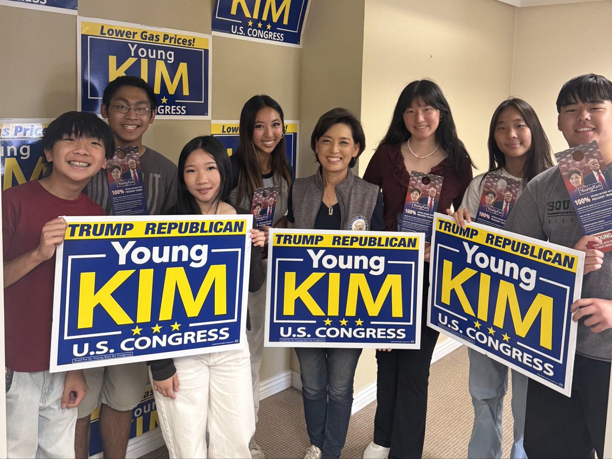 YoungKimCA's tweet photo. Team Young had a great start to the weekend hitting doors and speaking with voters across #CA40! Reach out to info@youngkimforcongress.com to join #TeamYoung! https://t.co/nVRzY4D0hk