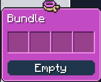 nipitare_'s tweet photo. It turns out that the bundle screen does not show item amount, it shows Empty, Full or nothing instead. As to why the numbers got there is because i made an mistake in data input. (Images of magenta bundle) https://t.co/DVjqBmMnYB