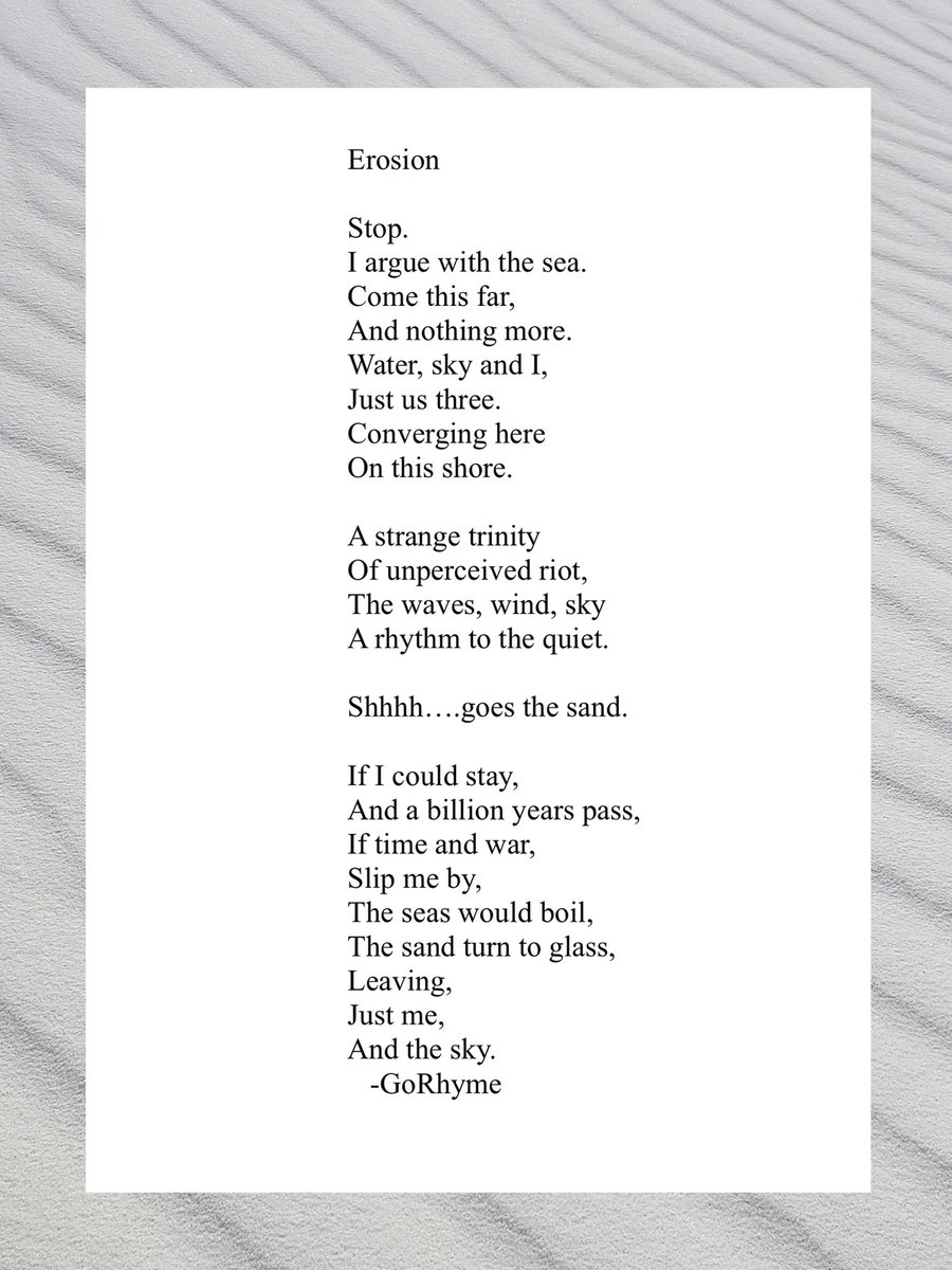 GoRhyming's tweet image. #vss365 #sand #poetry