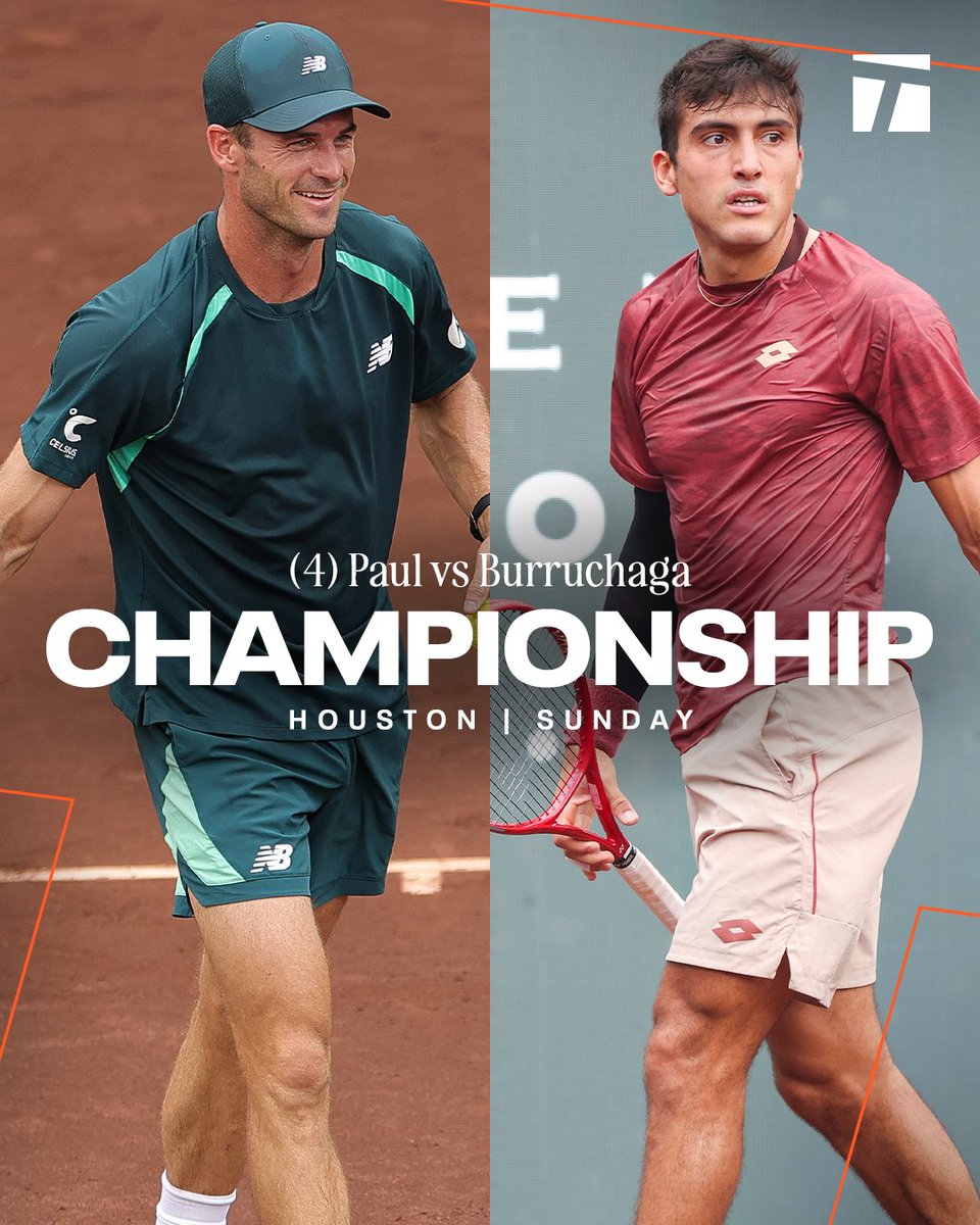 TennisChannel's tweet image. It all comes down to this 🏆 

Stream Tommy Paul vs. Roman Andres Burruchaga in the Houston final Sunday at approx. 3:30 PM ET on our app📱

#USClay