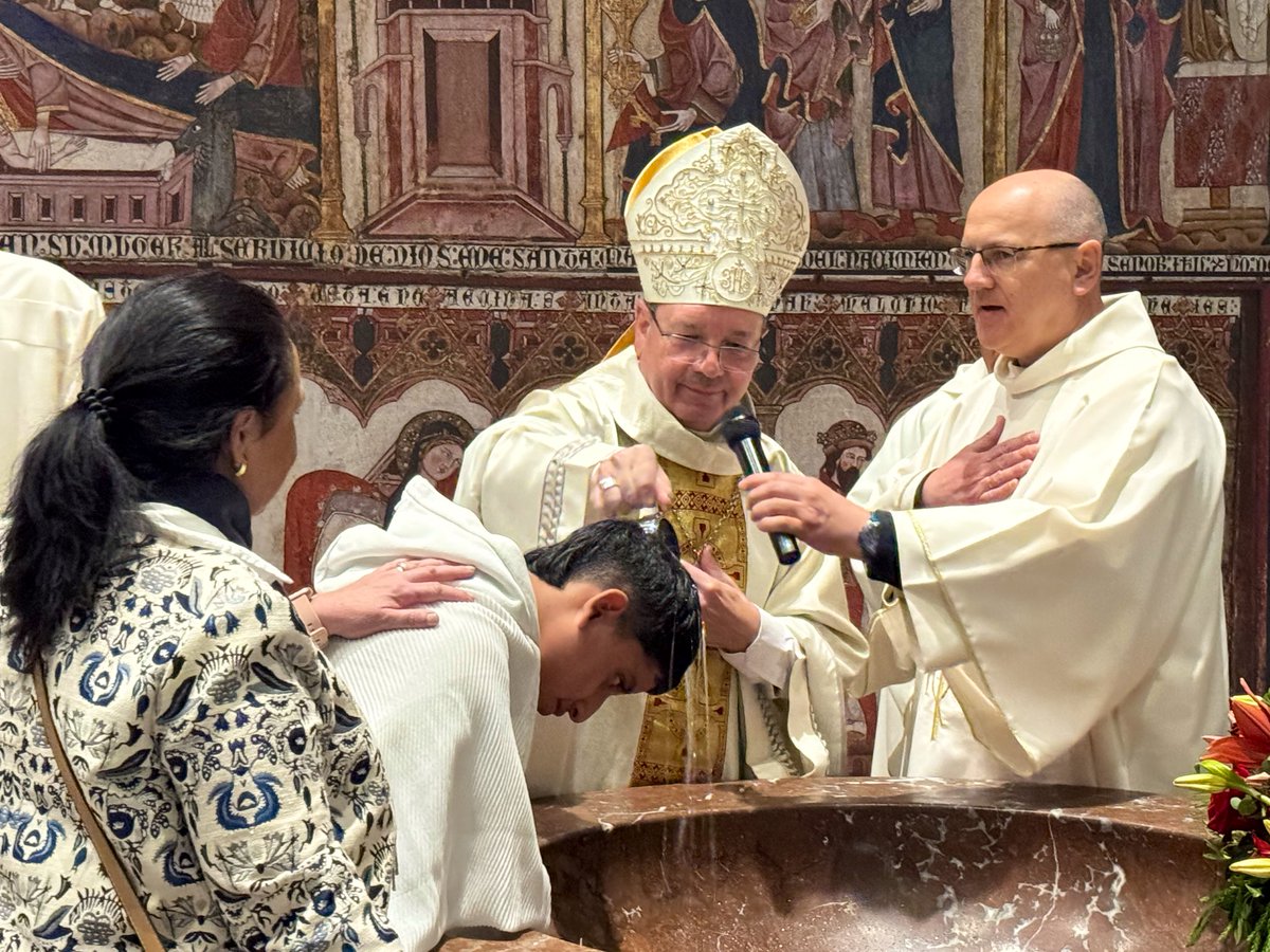 DiocesisVitoria's tweet photo. VIGILIA PASCUAL 🕯️ | En esta Noche Santa de la #VigiliaPascual, la alegría llena la Iglesia por la #resurrección de Jesús. En nuestra Diócesis se dobla este júbilo por 10 nuevos #bautizados, quienes desde hoy tiene a Cristo como esperanza y fuerza en sus vidas. https://t.co/oUbQnaGKtZ