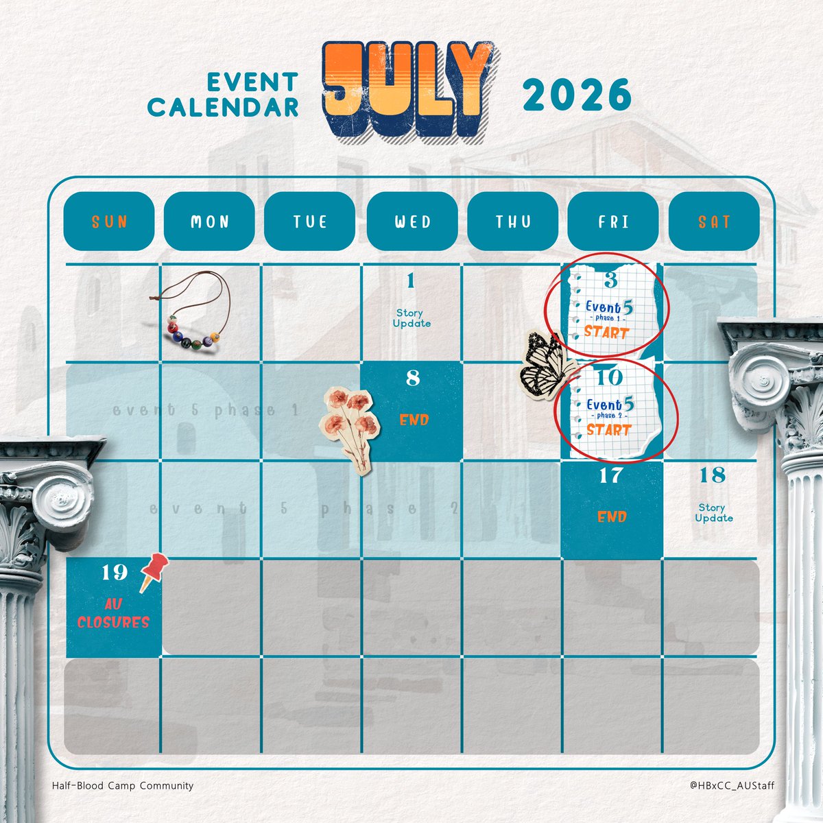 ⠀

⠀⠀⠀⠀⠀⠀⠀⠀𝐇𝐁𝐱𝐂𝐂 𝐬𝐞𝐚𝐬𝐨𝐧 𝐈
⠀⠀⠀⠀⠀⠀⠀⠀ 𝐀𝐔 𝐶𝐴𝐿𝐸𝑁𝐷𝐴𝑅

⠀⠀⠀⠀  #HBxCC | Riordanverse AU

⠀