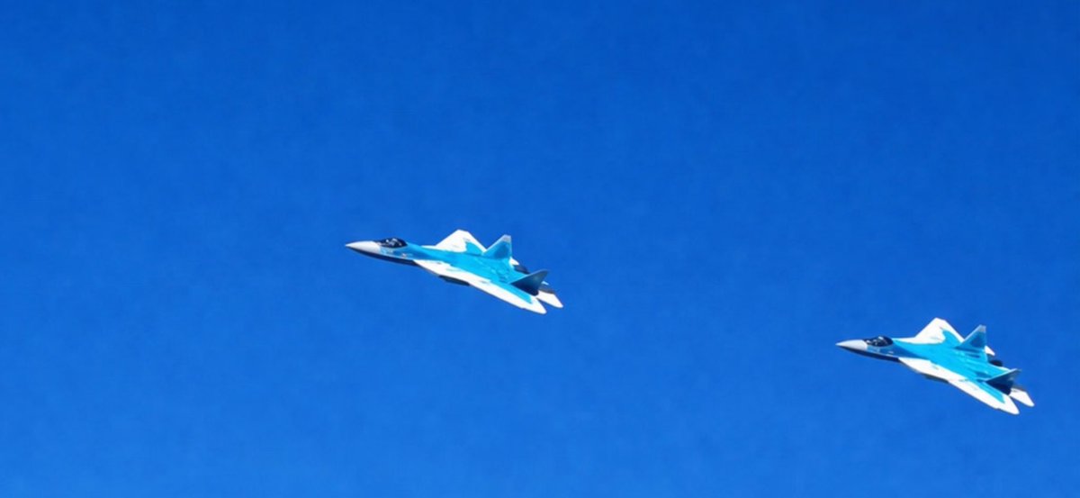 Aln54Dz's tweet photo. Su-57 #AlgerianAirForces aka Blue arrow . https://t.co/NFCk9PelKm