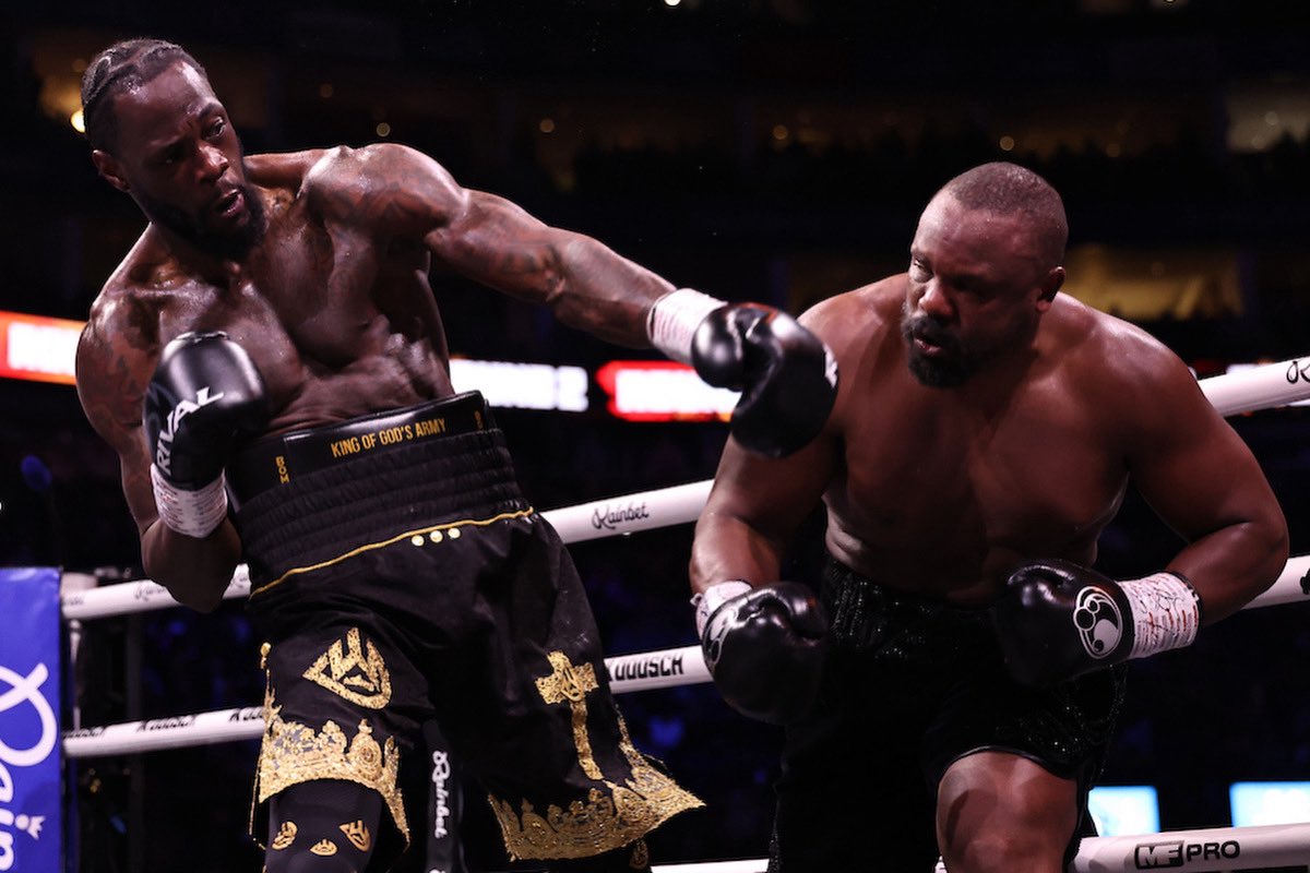fighthooknews's tweet image. Former Heavyweight Champion Deontay Wilder 45-4-1-43 KO’s beats British Heavyweight Veteran Derek Chisora by Majority Decision Victory. It was Wilder Best Performance in his last 4 fights. Will we see Wilder vs AJ Finally in 2026. #chisorawilder #daznboxing #queensberrypromotions