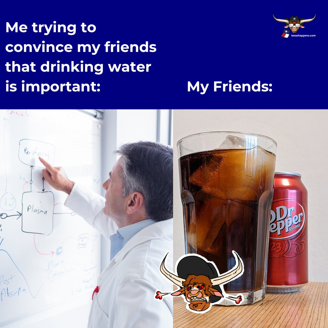 TXHappens's tweet image. Y'all drinking Dr. Pepper is more important! 🤣🤣🤣
#water #drpepper #texas