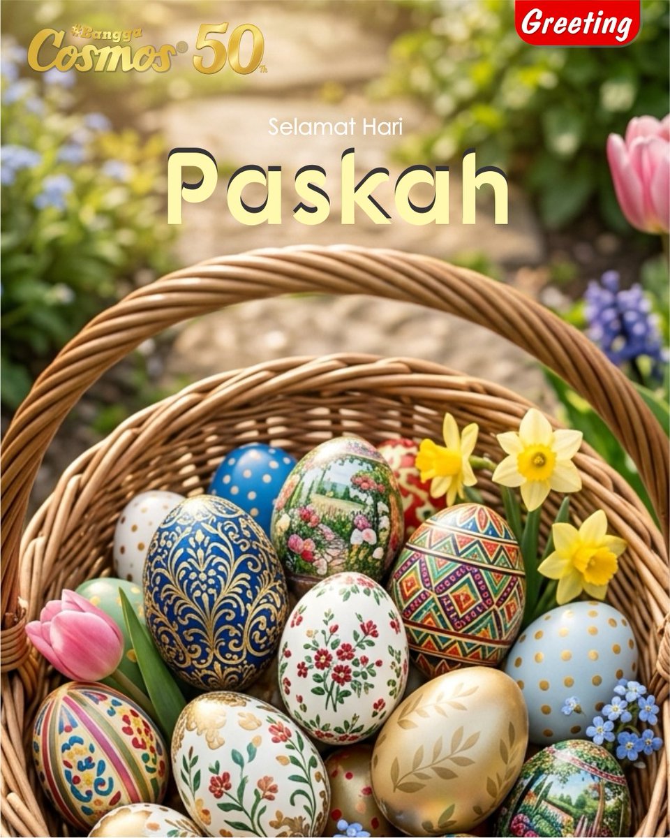 cosmosonline's tweet photo. Selamat Hari Paskah, Keluarga Cosmos ✨

#BanggaCosmos #paskah https://t.co/eEvOvneCLw