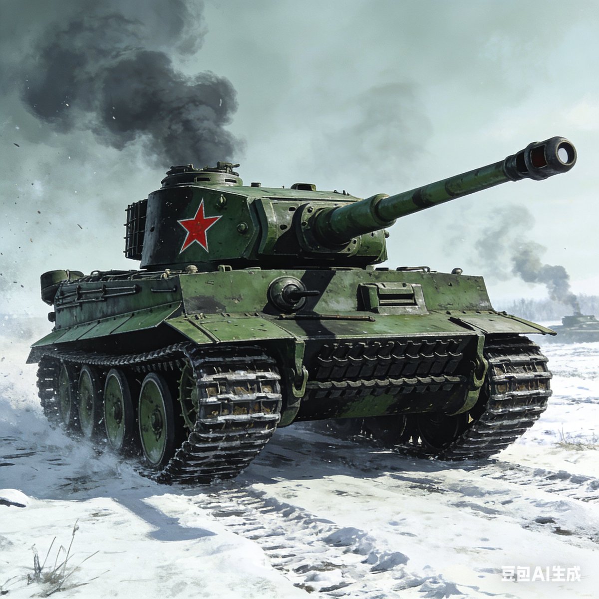 zhxhrzs's tweet photo. I asked AI to give me a Soviet style Tiger tank. So, it gave this one to me.🤣#tank #tigertank #tiger #Soviet #worldoftanks #warthunder https://t.co/As4hAiN2XA