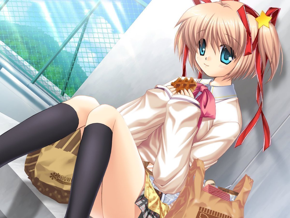 DailyKeyChara's tweet image. Komari Kamikita
(Little Busters, Heroine)

Komari is a boundlessly optimistic girl who loves eating sweets and spreading happiness. she acts childish but has a great sense of responsibility and maturity despite her personality. Her title is “Peerlessly Cute Fairy Tale Girl”