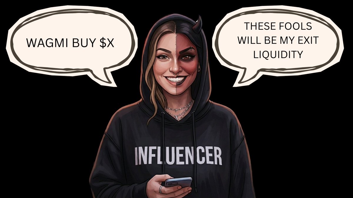 Influencers within the crypto space.

Have you been lured by established figures into making  poor investments? 

#Influencer #CryptoSafety #MemePost