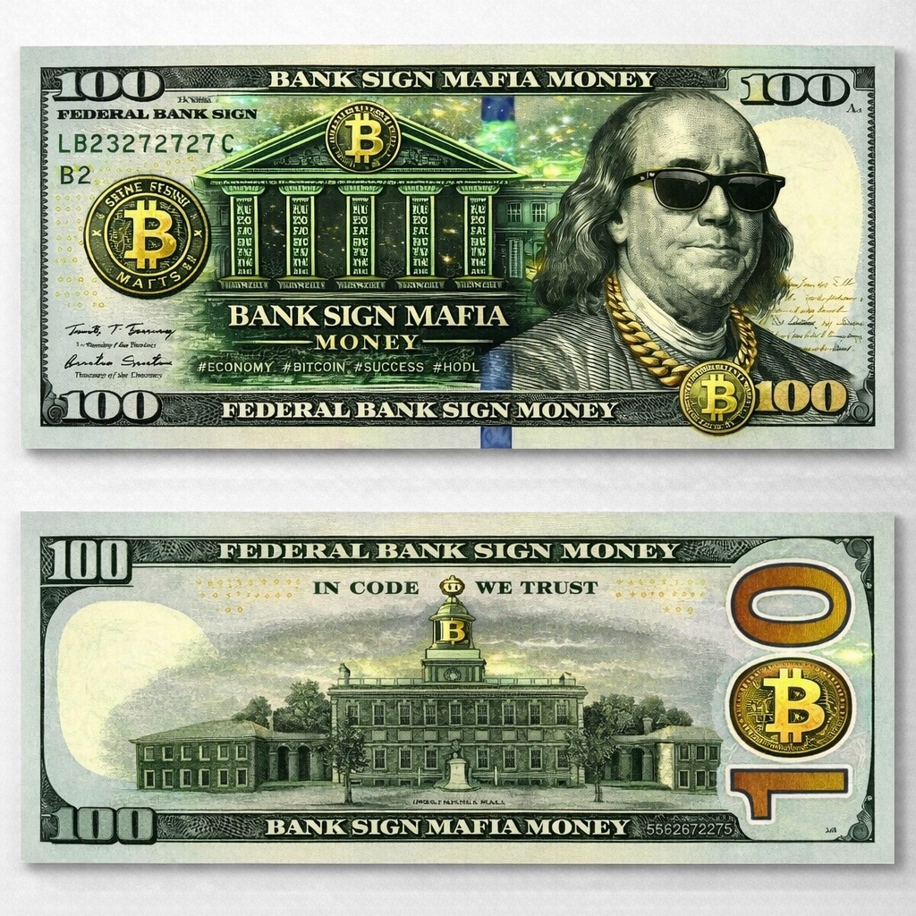 Banksignmafia's tweet photo. Bank Sign Mafia Money #BSM #BankSignMafia #Money #Meme #Coin #Token https://t.co/hJO24MBcLI